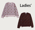 A BATHING APE Ladies' MILOGRAM SWEETS PATTERN OVERSIZED SWEATER