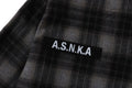 A BATHING APE FLANNEL CHECK TACTICAL SHIRT