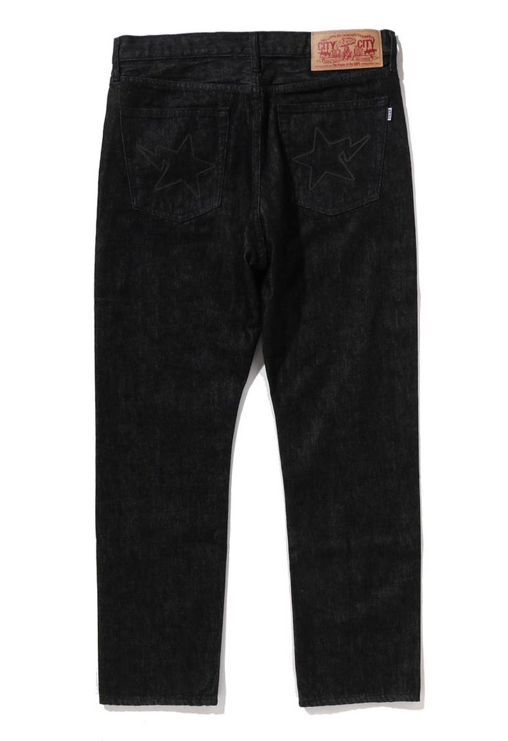 A BATHING APE STA REGULAR FIT 13 OZ DENIM PANTS