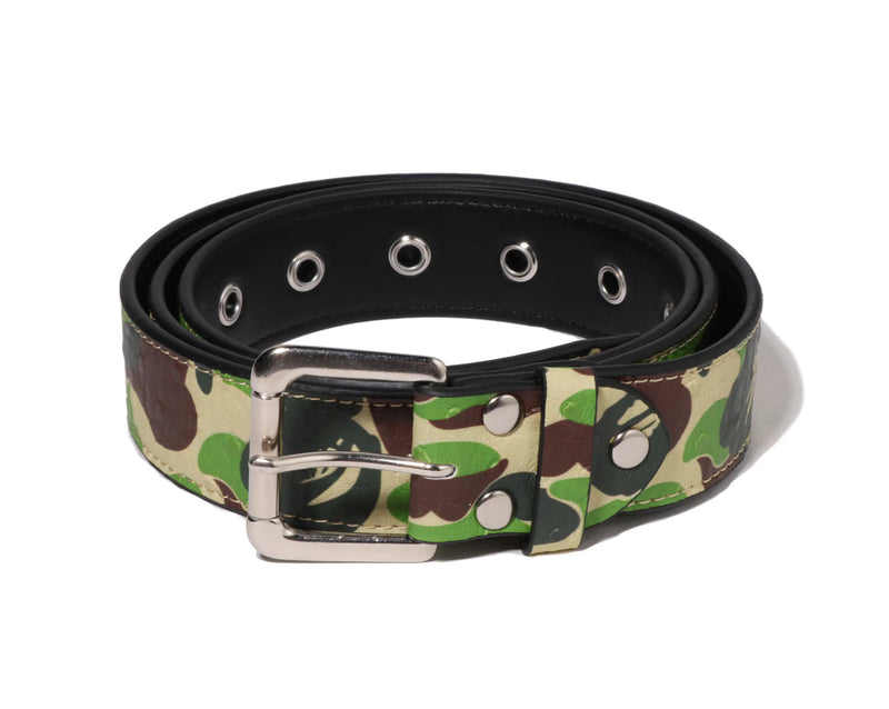A BATHING APE ABC CAMO PU OSTRICH BELT