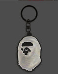 A BATHING APE APE HEAD REFLECTIVE KEYCHAIN