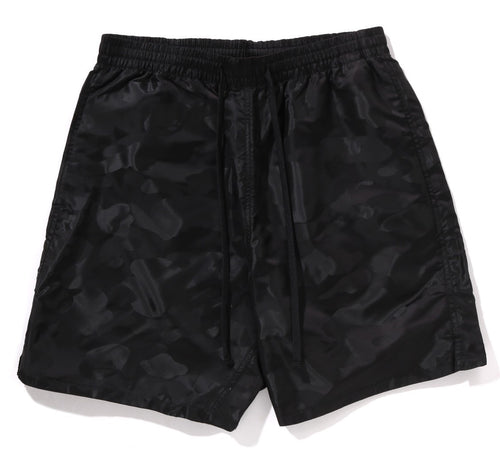 A BATHING APE SOLID CAMO BATHING APE LOGO SHORTS