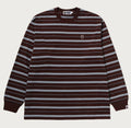 A BATHING APE ONE POINT STRIPE RELAXED FIT LS TEE