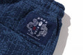 A BATHING APE JAPANESE INDIGO ART CAMO RELAXED FIT SWEAT SHORTS