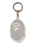A BATHING APE APE HEAD REFLECTIVE KEYCHAIN