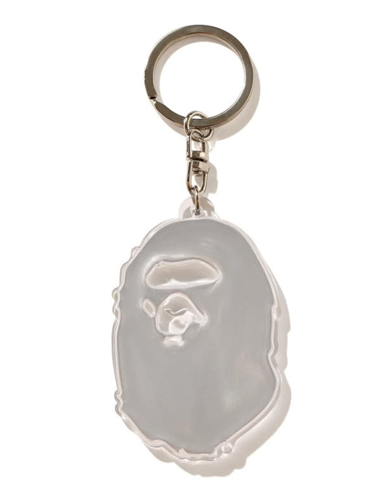 A BATHING APE APE HEAD REFLECTIVE KEYCHAIN