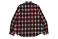 A BATHING APE FLANNEL CHECK TACTICAL SHIRT