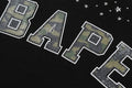 A BATHING APE Ladies' MULTI LOGO STUD DROP SHOULDER SWEAT SHIRT