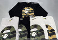 A BATHING APE 1ST CAMO BIG APE HEAD L/S TEE