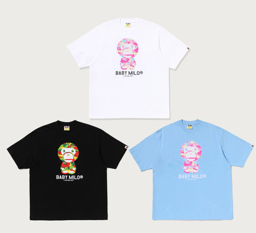 A BATHING APE STA CAMO BABY MILO RELAXED FIT TEE