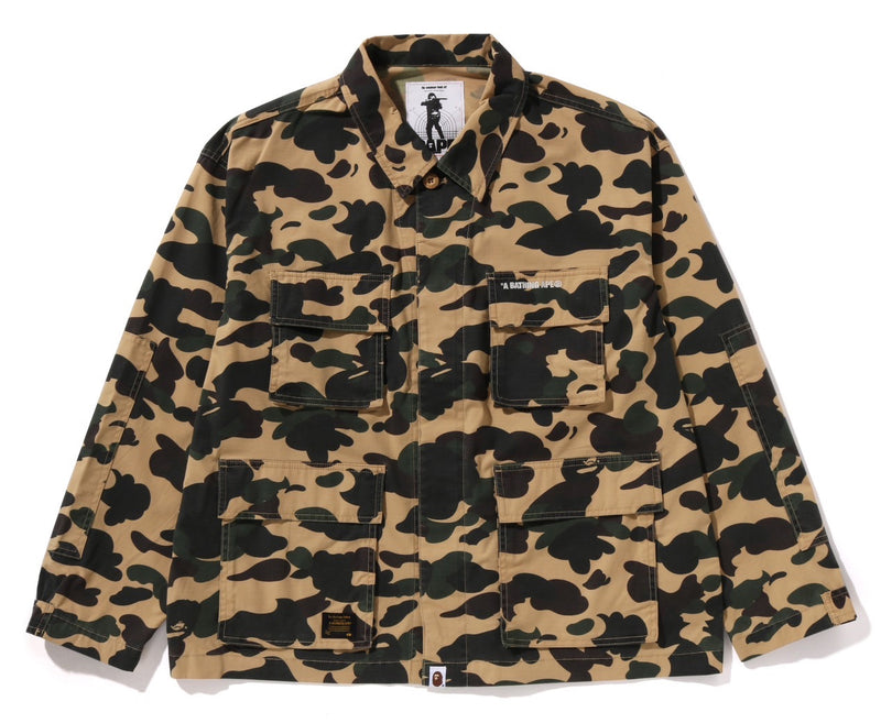 A BATHING APE 1ST CAMO HEAVY WASHED MULTI POCKET CARGO L/S SHIRT