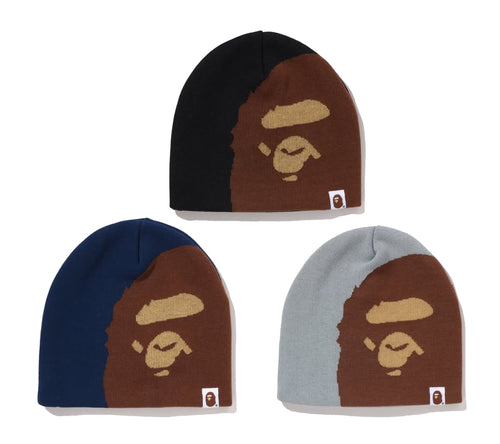 A BATHING APE APE HEAD KNIT CAP