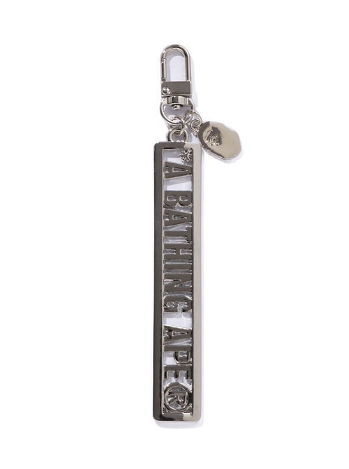 A BATHING APE METAL LOGO KEYCHAIN