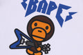 A BATHING APE BAPE KIDS WILD LEOPARD PATTERN BABY MILO RAGLAN L/S TEE