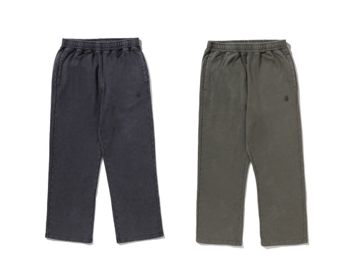 A BATHING APE ONE POINT RELAXED FIT WIDE LEG SWEAT PANTS