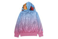 A BATHING APE Ladies' DIP DYE SHARK FULL ZIP HOODIE