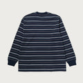 A BATHING APE ONE POINT STRIPE RELAXED FIT LS TEE