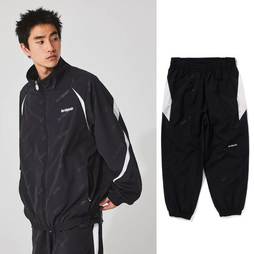 BAPE Fans Scarf Track Pants Black