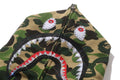 A BATHING APE Ladies' ABC CAMO CRYSTAL STONE SHARK CROPPED FULL ZIP HOODIE