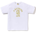 A BATHING APE JAPANESE INDIGO ART CAMO COLLEGE TEE