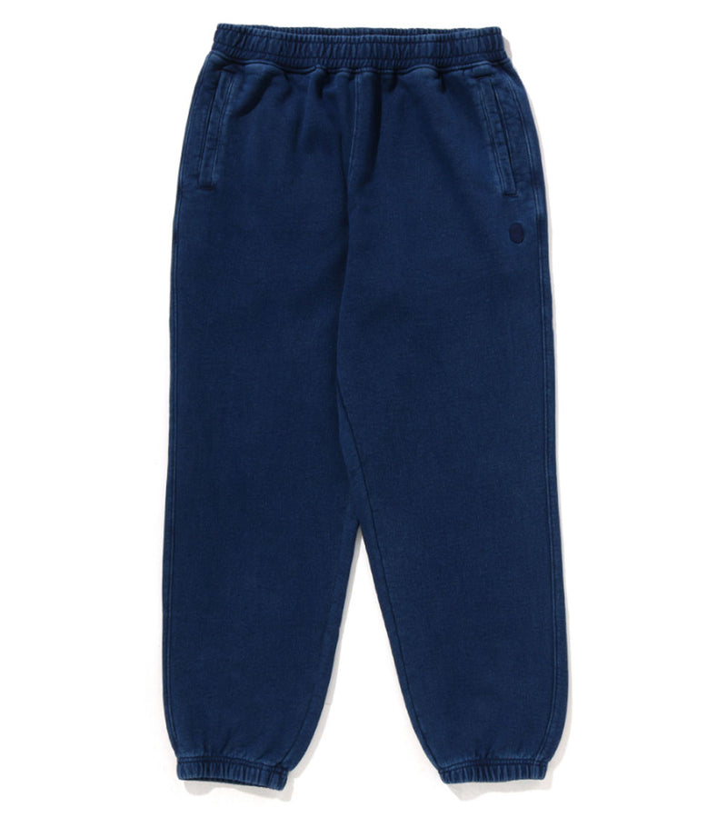 A BATHING APE APE HEAD ONE POINT INDIGO SWEAT PANTS