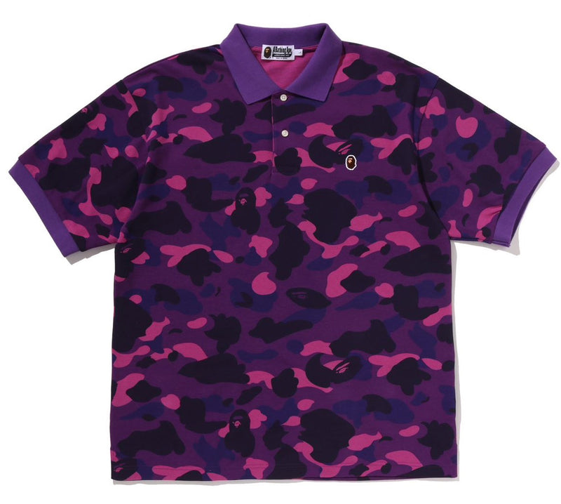 A BATHING APE COLOR CAMO ONE POINT RELAXED FIT POLO
