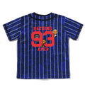 A BATHING APE BAPE KIDS ALL BABY MILO STRIPE MILO BASEBALL SHIRT