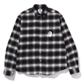 A BATHING APE BLOCK CHECK RELAXED FIT SHIRT