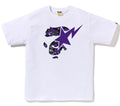 A BATHING APE GLITCH WOODLAND CAMO APE FACE STA TEE