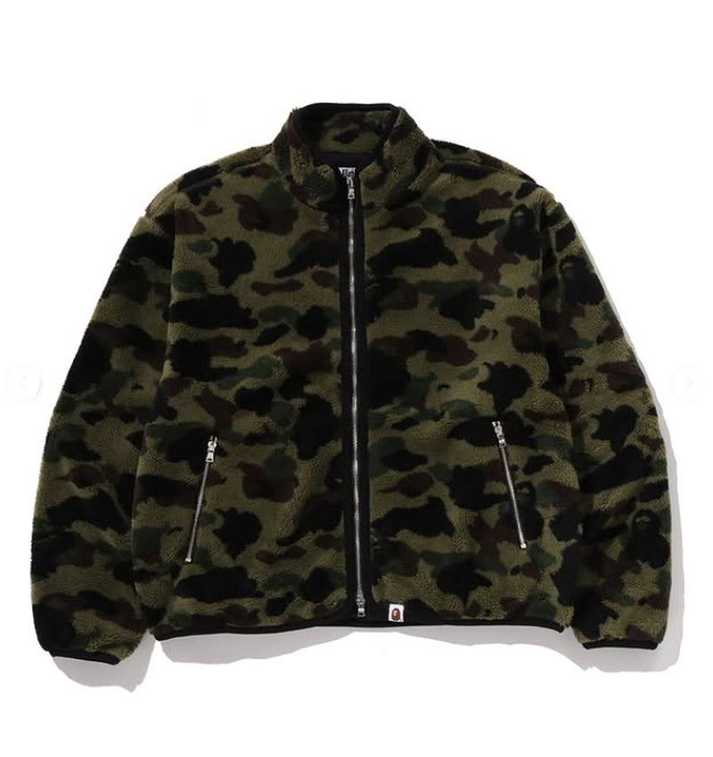 A BATHING APE Ladies' 1ST CAMO FLEECE JACKET