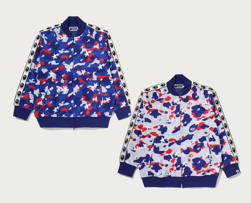 A BATHING APE STA STRIKE CAMO RELAXED FIT TRACK JACKET