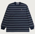 A BATHING APE ONE POINT STRIPE RELAXED FIT LS TEE