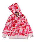 A BATHING APE BAPE KIDS ABC CAMO MILO SHARK ZIP HOODIE