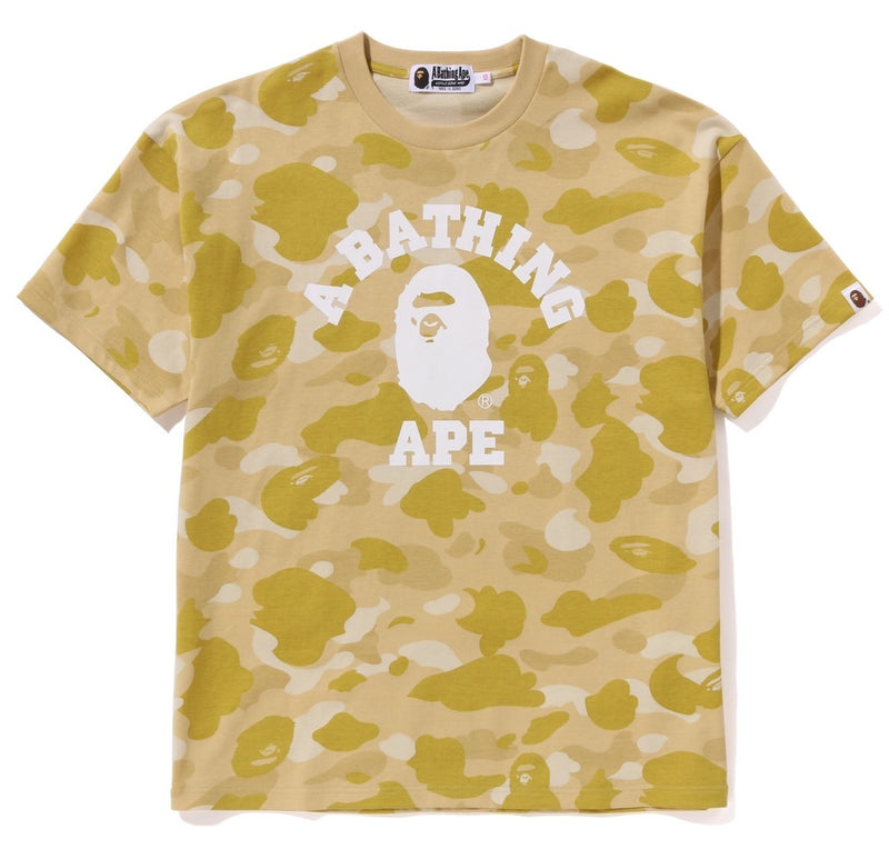 A BATHING APE Ladies' COLOR CAMO COLLEGE TEE ( RELAXED FIT )