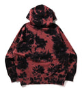 A BATHING APE DESTROYED BLEACH LOGO RELAXED FIT PULLOVER HOODIE