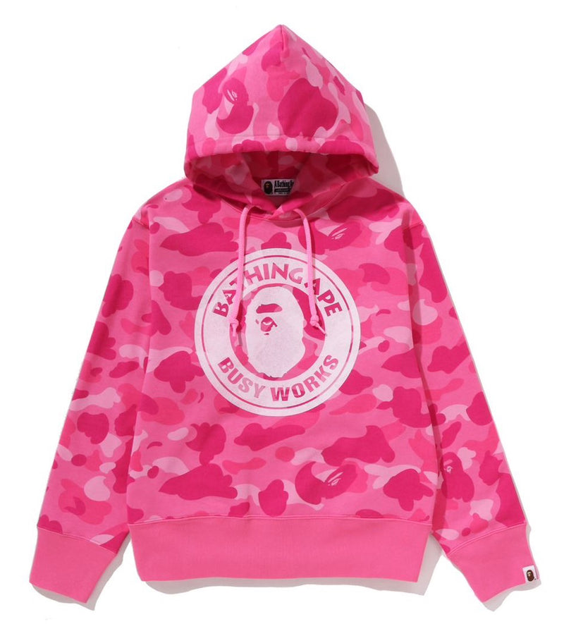 A BATHING APE Ladies' COLOR CAMO BUSY WORKS PULLOVER HOODIE