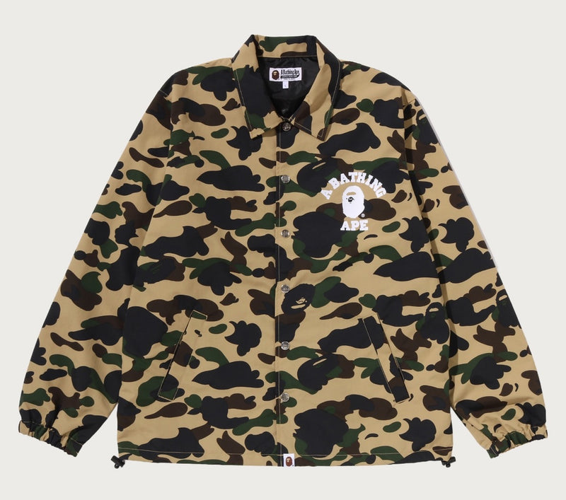 A BATHING APE 1ST CAMO COLLEGE COACH JACKET