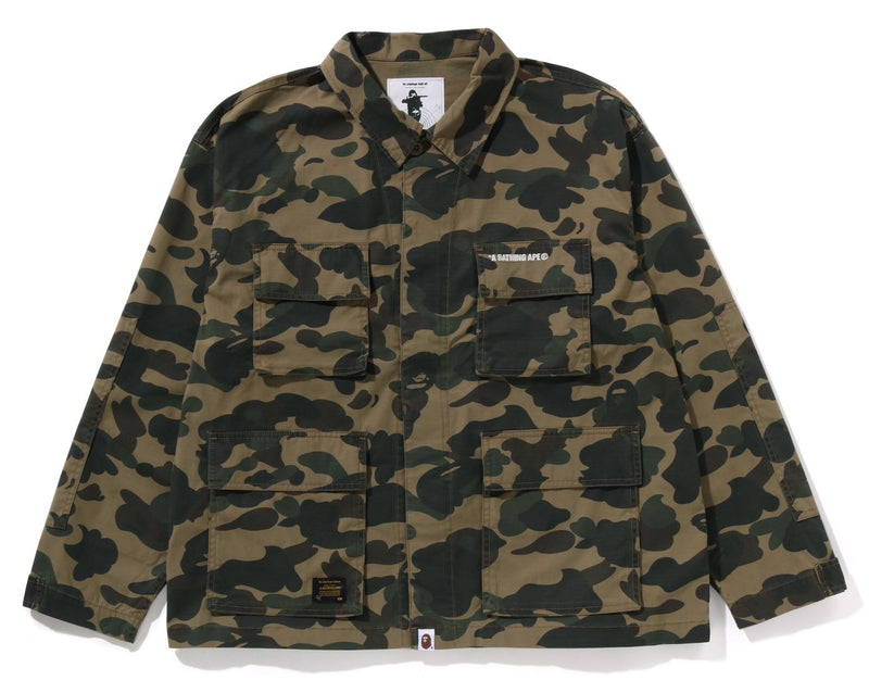 A BATHING APE 1ST CAMO HEAVY WASHED MULTI POCKET CARGO L/S SHIRT