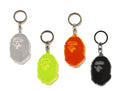 A BATHING APE APE HEAD REFLECTIVE KEYCHAIN