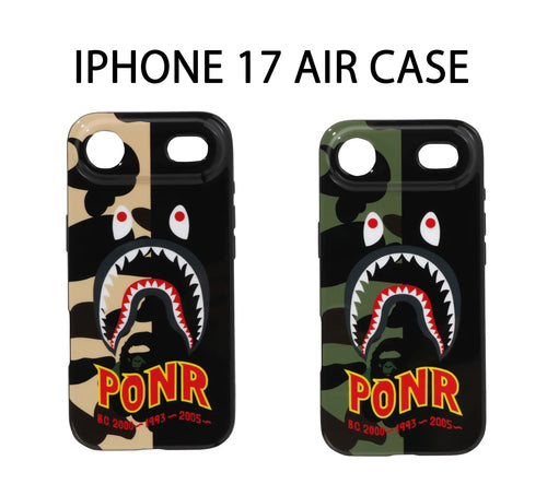 A BATHING APE 1ST CAMO 2ND SHARK IPHONE 17 AIR CASE