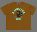 A BATHING APE BAPE KIDS HALLOWEEN COLLEGE GLOW IN THE DARK RELAXED FIT TEE
