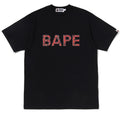 A BATHING APE RHINESTONE LOGO TEE