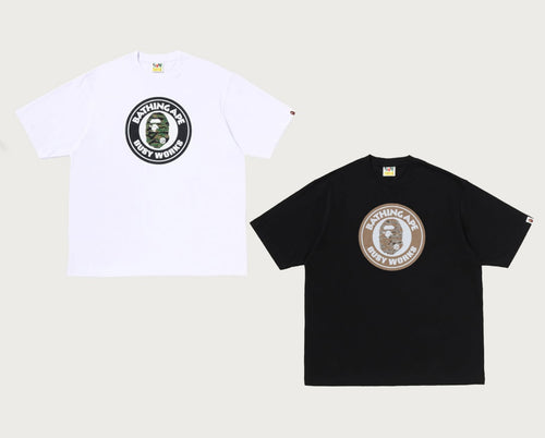 A BATHING APE TIGER CAMO BUSY WORKS RELAXED FIT TEE