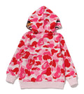 A BATHING APE BAPE KIDS ABC CAMO MILO SHARK ZIP HOODIE