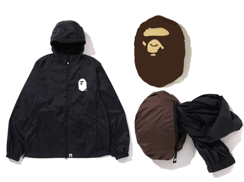 A BATHING APE APE HEAD PACKABLE JACKET