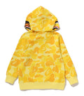 A BATHING APE BAPE KIDS ABC CAMO MILO SHARK ZIP HOODIE