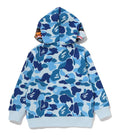 A BATHING APE BAPE KIDS ABC CAMO MILO SHARK ZIP HOODIE