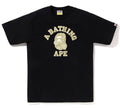 A BATHING APE JAPANESE INDIGO ART CAMO COLLEGE TEE
