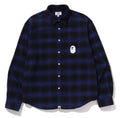 A BATHING APE BLOCK CHECK RELAXED FIT SHIRT