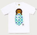A BATHING APE Ladies' MILOGRAM SWEETS MILO ON APE HEAD TEE
